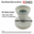 DHES Batten Lamp Holder E27 High Skirt Circular Base Front Cover