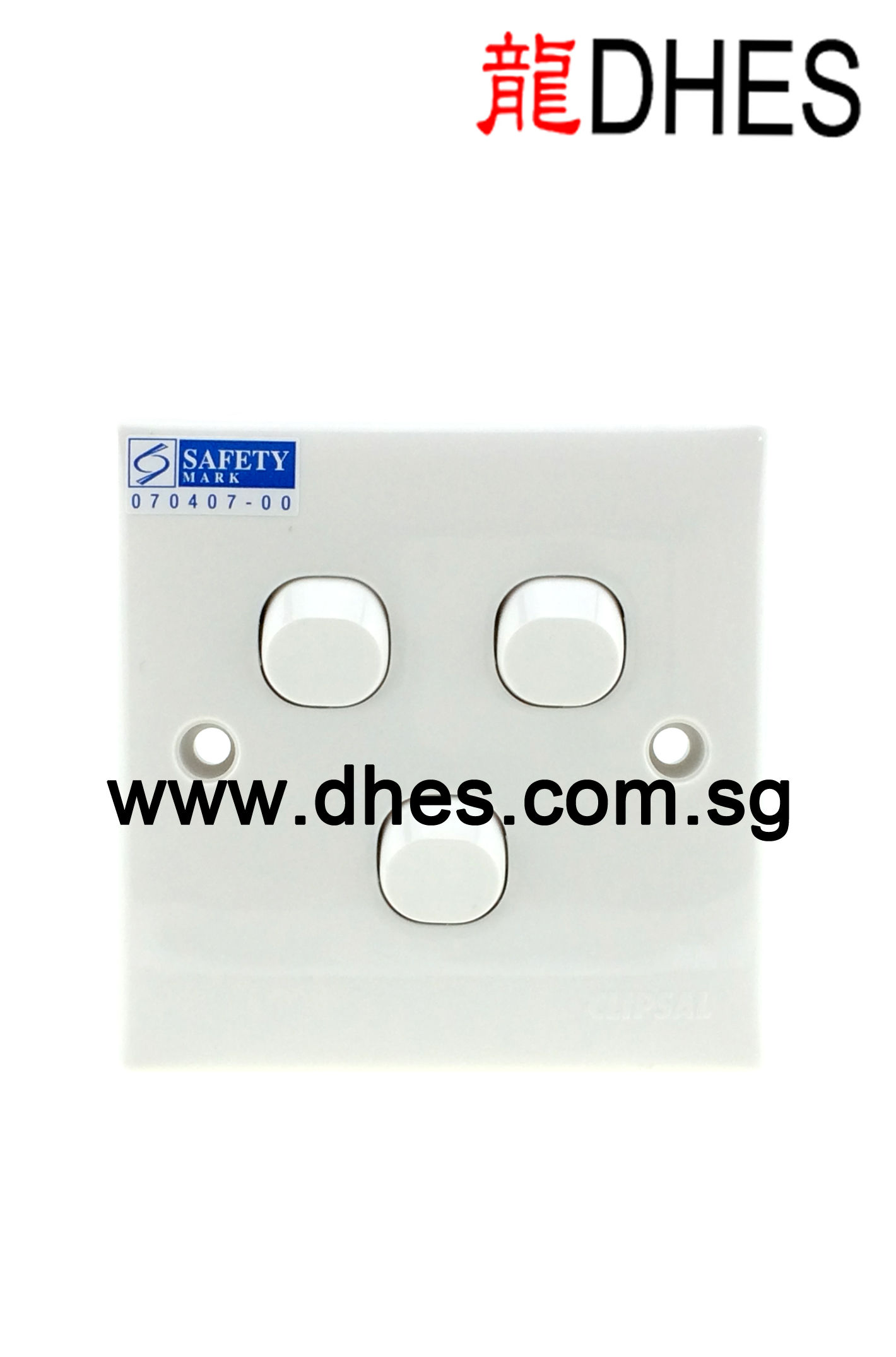 Clipsal Schneider Electric 3 Gang 1-Way 10A Flush Switch E33/1/2A