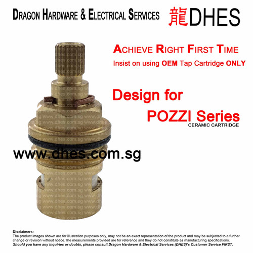 OEM Pozzi Tap Cartridge Replacement Pozzi 1.5 MBG Dragon Hardware