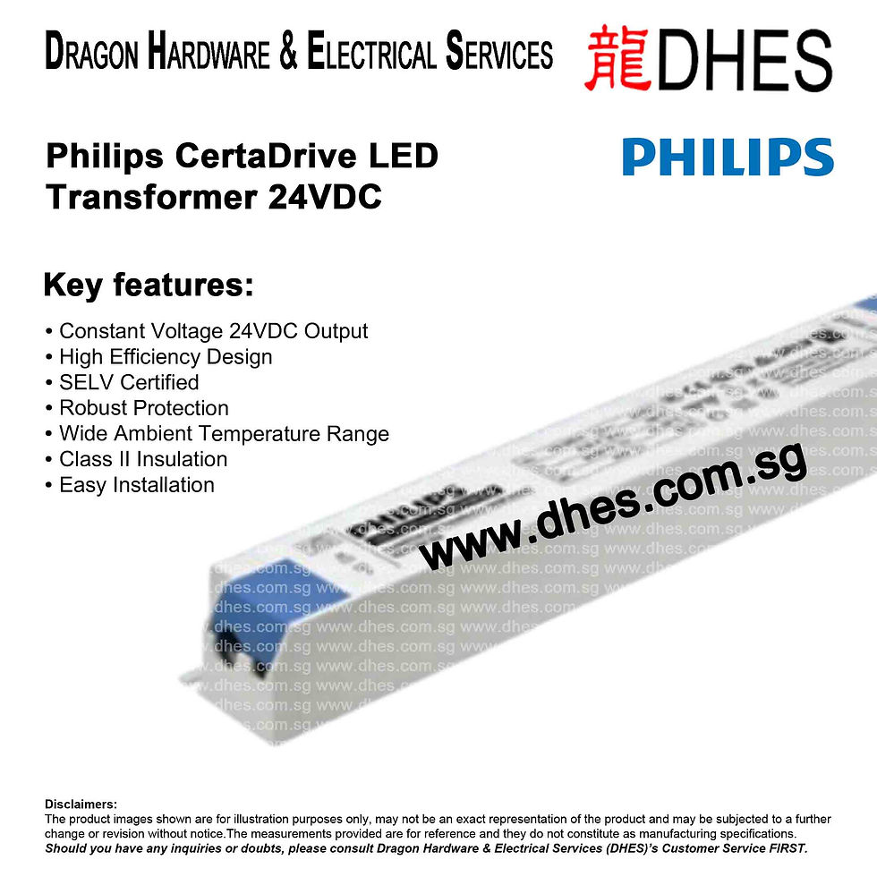 Philips CertaDrive LED Transformer 24VDC 1280W– Constant Voltage Power Supply Front Cover