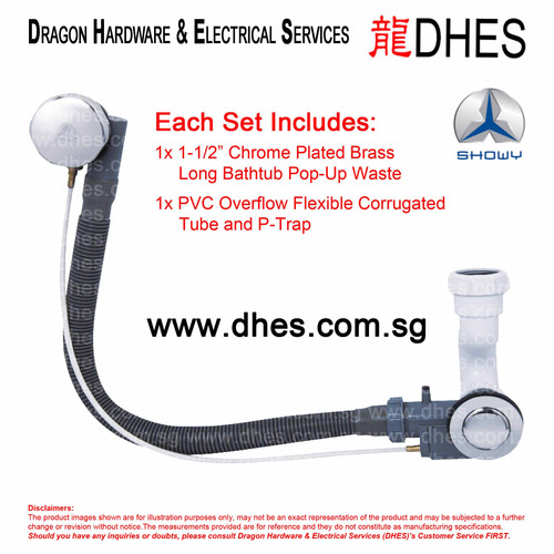 Showy Bathtub Bath Twist PopUp Waste Plug With Overflow Tube And P