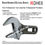 Thumbnail: DHES Compact Stubby Cr-V Adjustable Wrench / Spanner with Extra Wide Jaw Front Cover