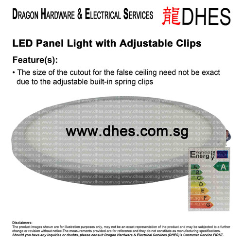 Led Light Spring Replacement DHES 8W Round Energy Saving Recessed LED Panel Light Adjustable Springs ...