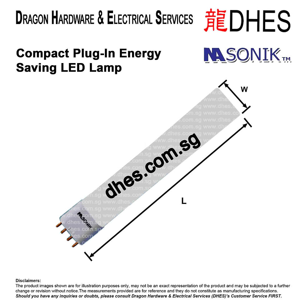 Thumbnail: Nasonik LED PLL 18W Tube Light 2G11 Daylight 6500K | 4469 | Singapore Specifications
