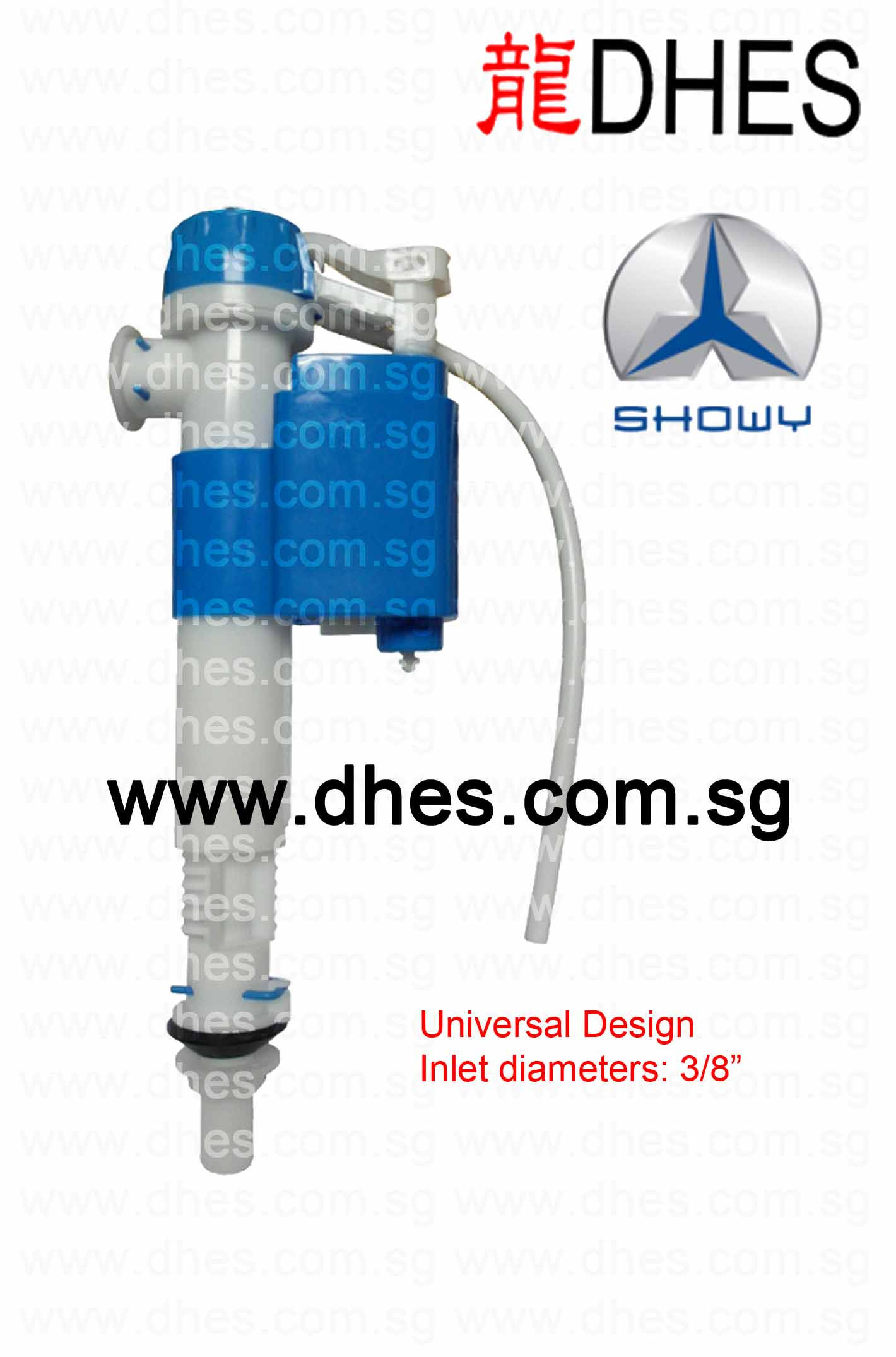 Showy 3/8" Universal Toilet Cistern Adjustable Fill Valve Syphon Pump 3128-238