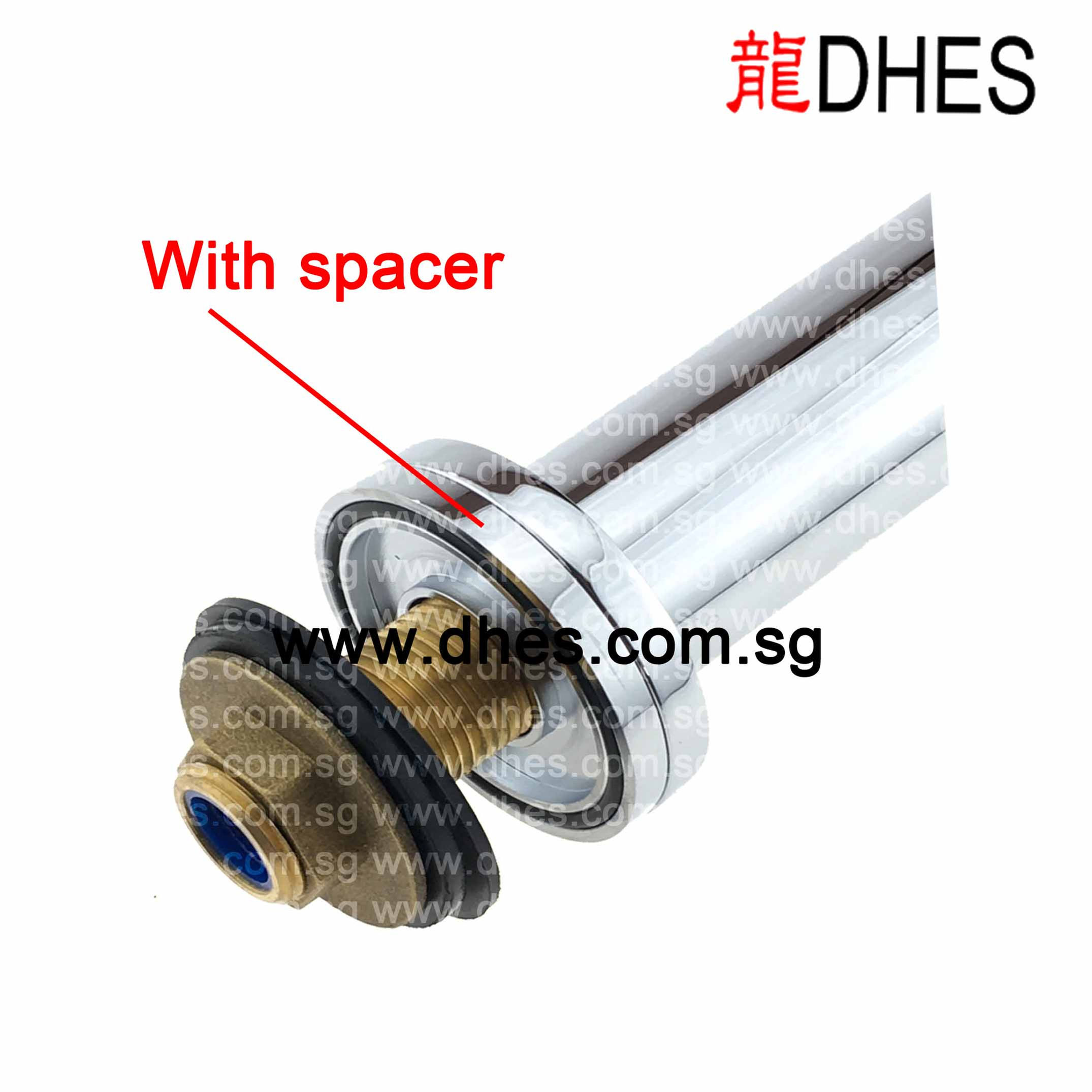 DHES 1/2" Stainless Steel Metallic Faucet Spacer Base Ring With Spacer