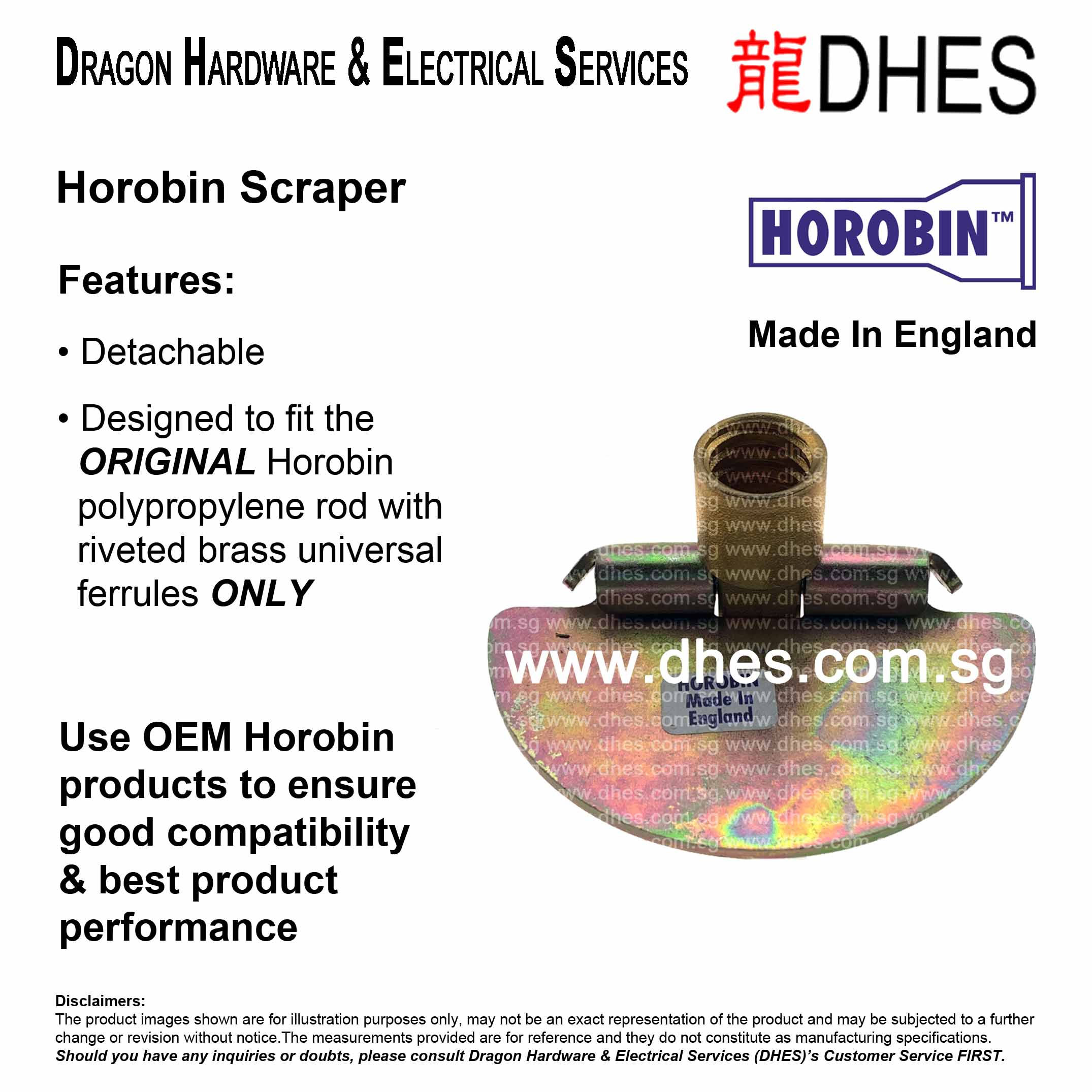 Horobin Drop Scraper Hinged Design Effective Scraping Edge Made in England 44011 Front Cover