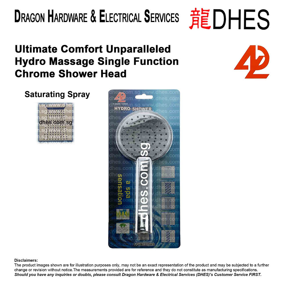 ADL Ultimate Comfort Unparalleled Hydro Massage Chrome Shower Head 4601 Front Cover
