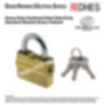 Tri-Circle Side-Entry Key Retaining Hardened Steel Standard Shackle Solid Brass Front Cover