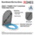 Showy 2 In 1 Adult Toddler Child Soft Closing Toilet Seat D-Shape (White) 2494 Front Cover