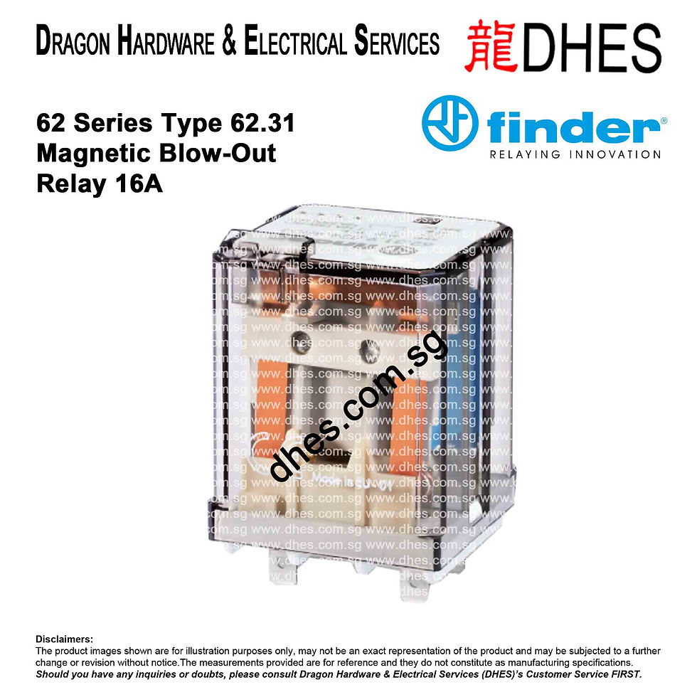 FINDER 62 Series Power Relay 16A | Plug-in Faston 187; AgSnO | 62.31.x.xxx.4800 Front Cover