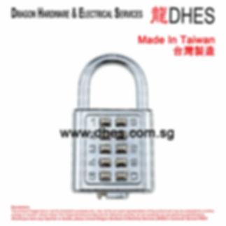 Aiwa Digital Combination Lock Pre-Determined Non Resettable Made In Taiwan Front View
