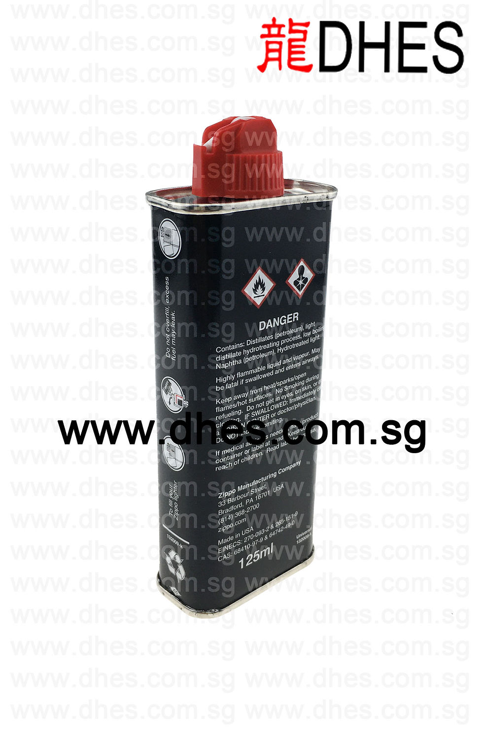 Zippo Fluid Lighter 125ml Made In USA Back View