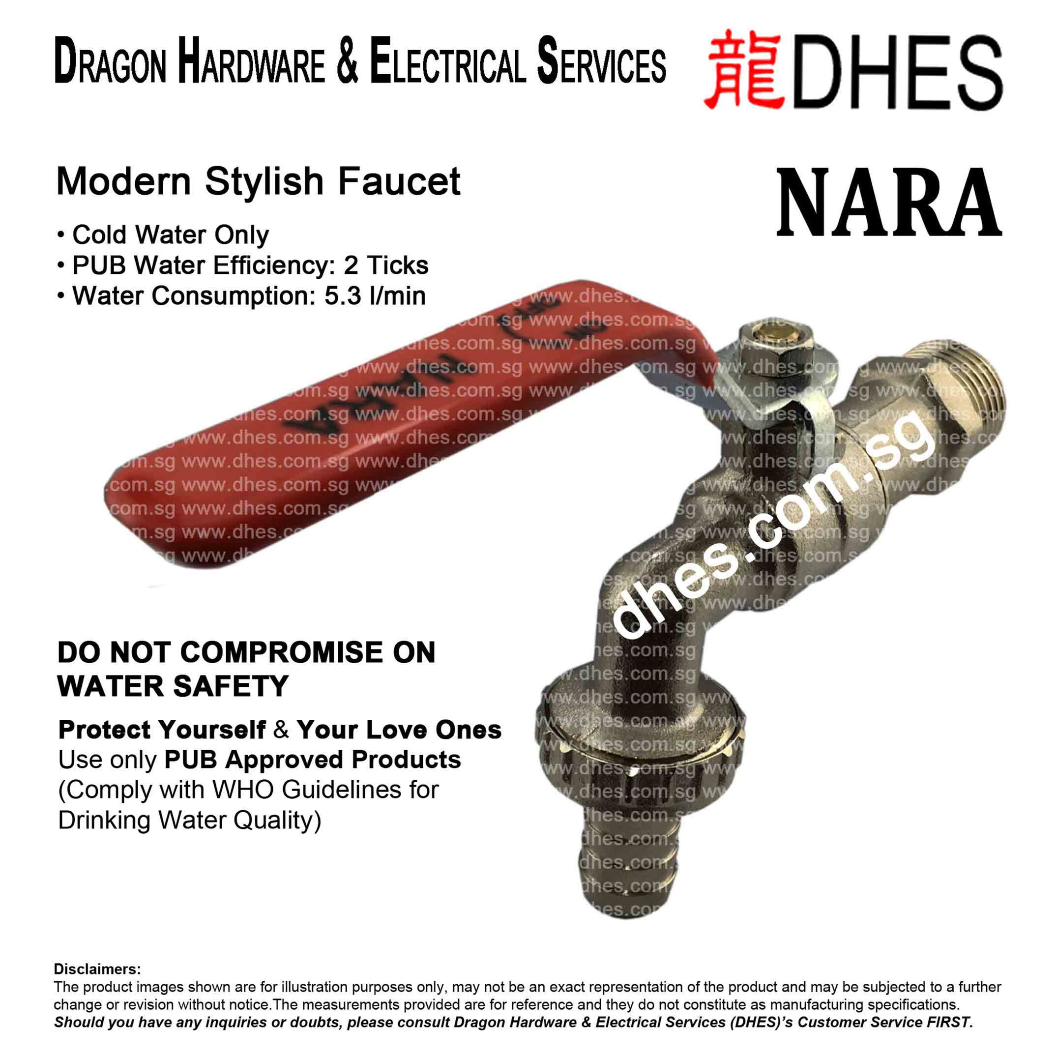 Nara Soft Grip Lever Handle 1/2" Garden Tap With Detachable Hose Connector 399 Front C over