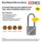 YALE ASSA ABLOY 50mm Boron Steel Long Shackle Brass Padlock Y120B/50/163 Front Cover