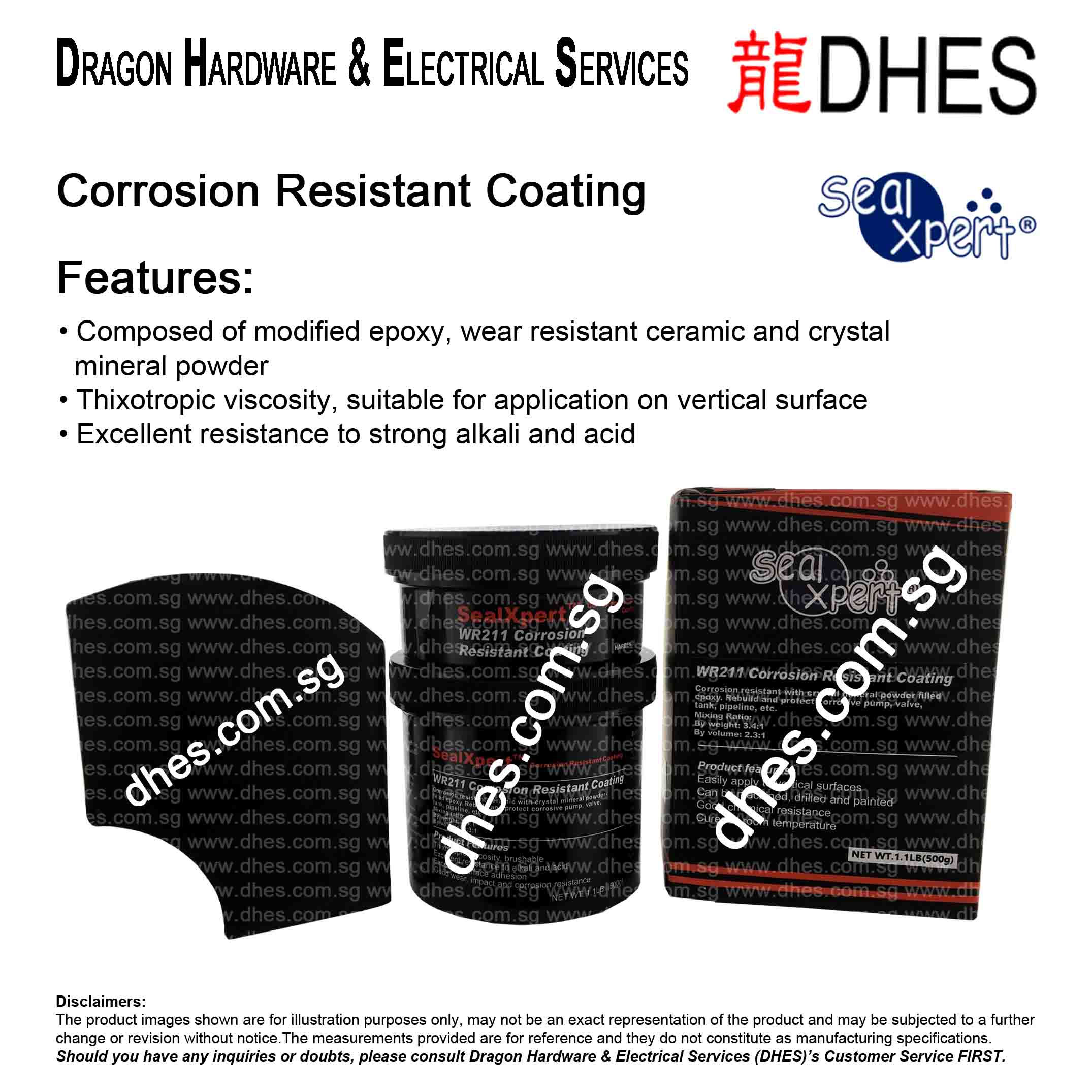 SealXpert Corrosion Resistant Coating WR211 Front Cover