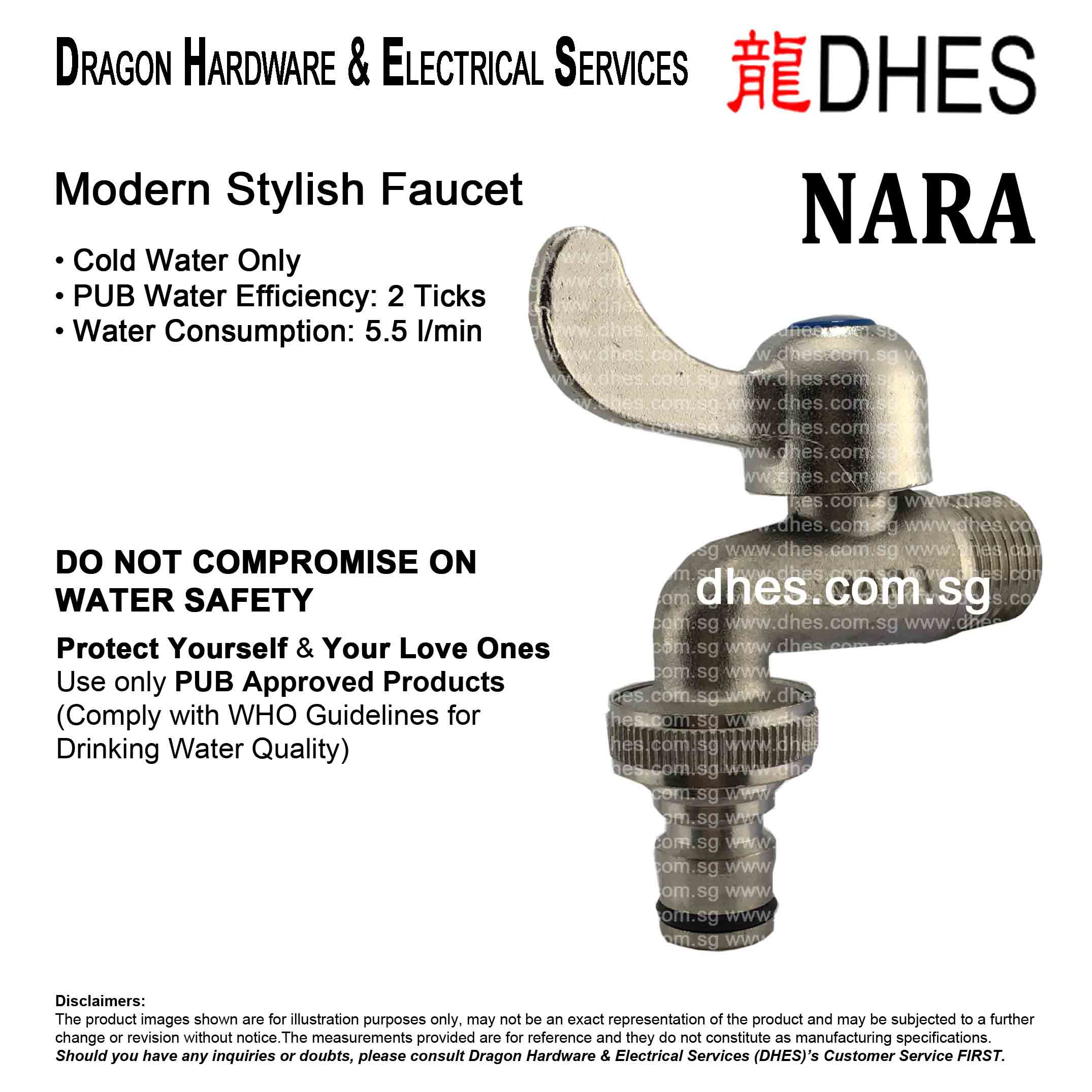 Nara Lever Handle 1/2" Mini Garden Tap With Detachable Quick Coupling Plug 388 Front Cover