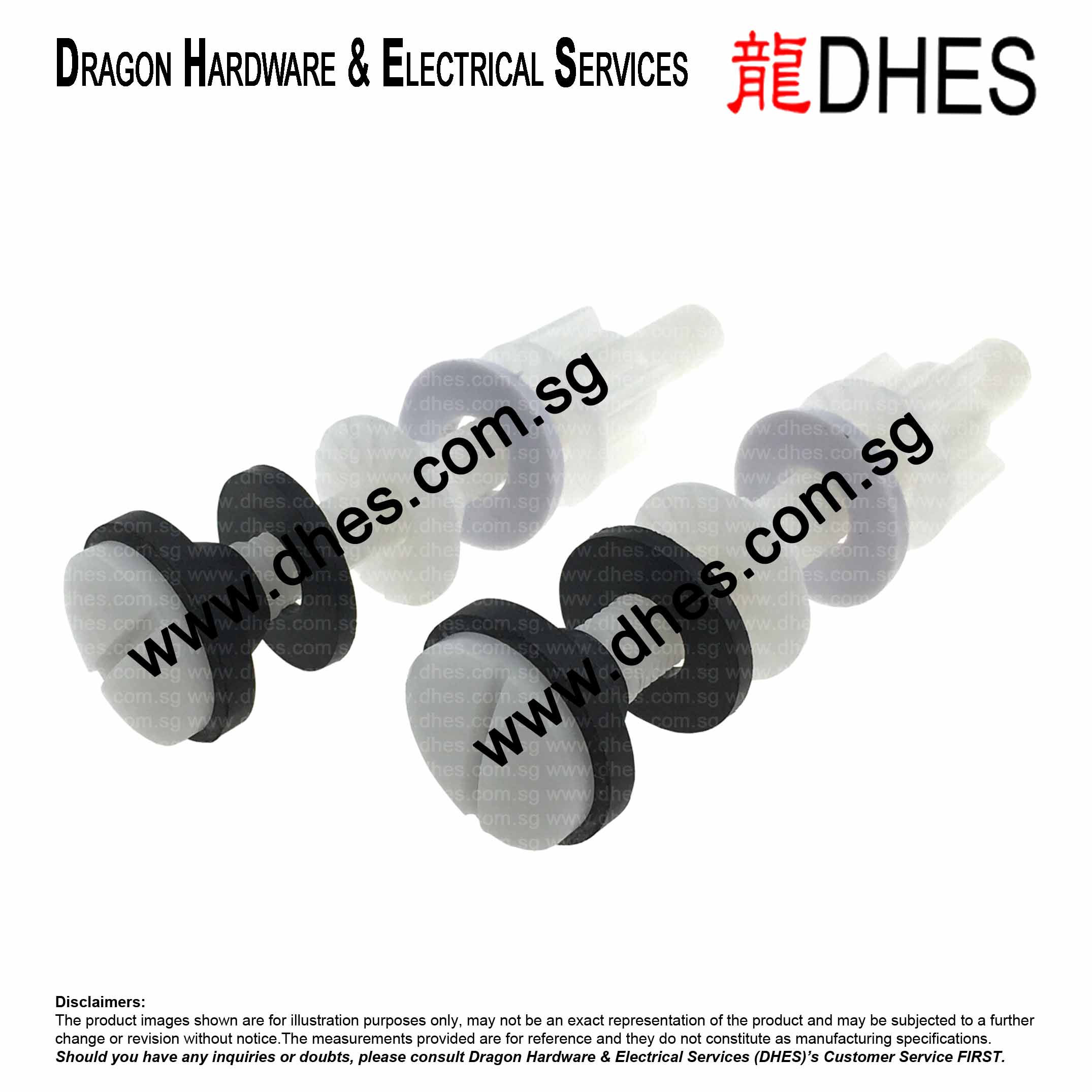 DHES Standard Nylon Fastener Anchoring Bolt And Nut CP-07 Front Cover