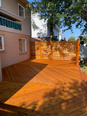 Stained Cedar Deck