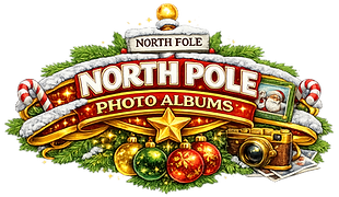 North Pole Photo Albums, Santa, camera, ornaments