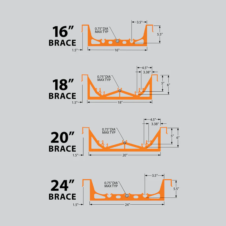 Thumbnail: 24" AccuFooting Concrete Form Brace