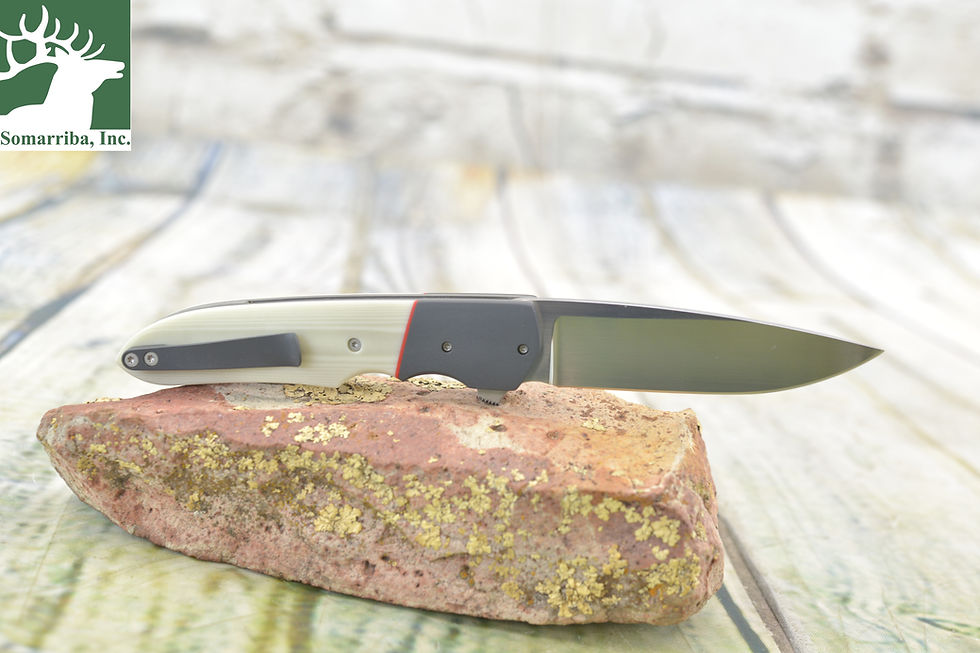 NIGHTHAWK CUSTOM KNIFE K207 3" XHP STEEL HAND POLISHED BLADE, CUSTOM FOLDER, 60R