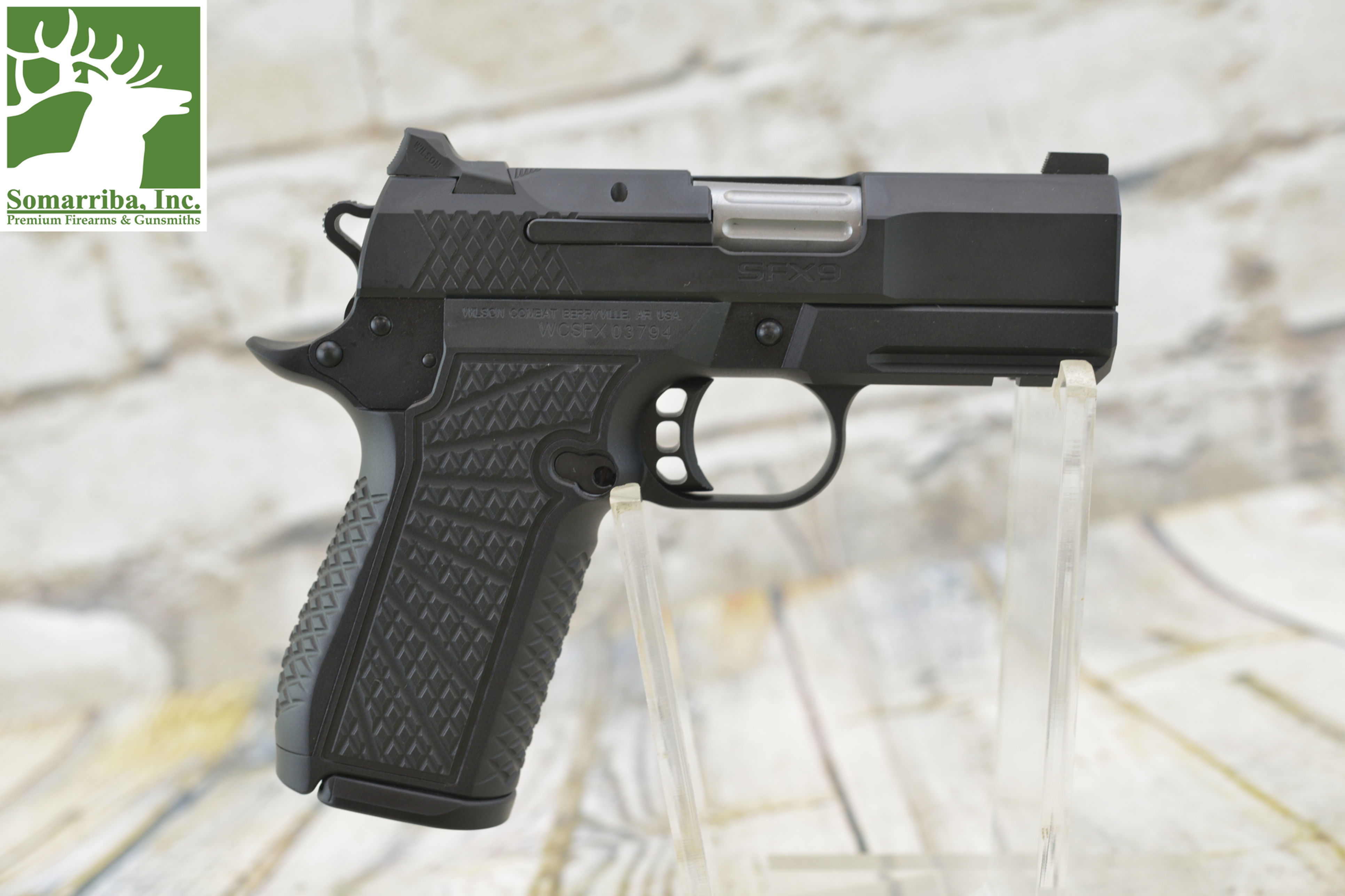 WILSON COMBAT PISTOL SFX9 COMPACT LIGHTRAIL FRAME,  9mm, 3.25" BBL, (2) 15RN