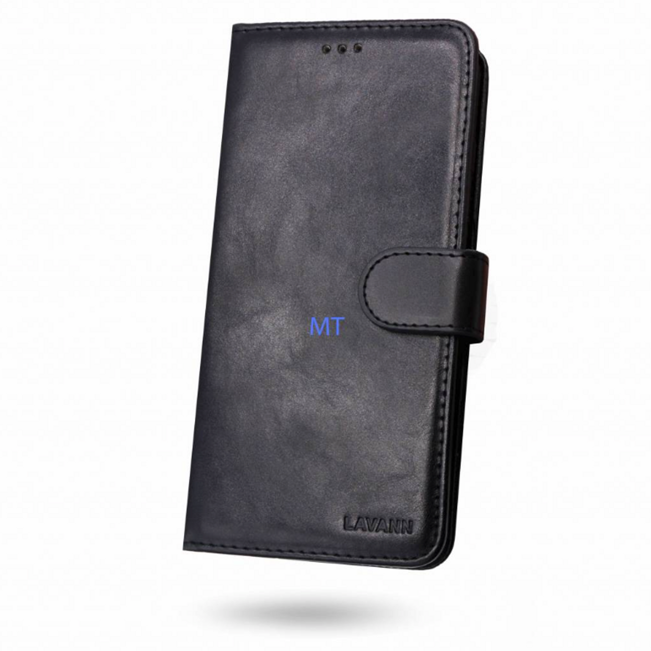 Etui Hülle "Black-Leder" - Huawei P40 Lite