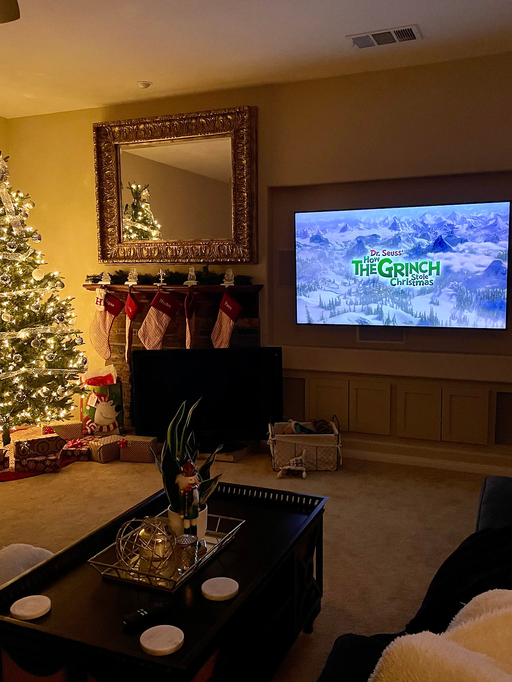 The Grinch Movie with Christmas Tree