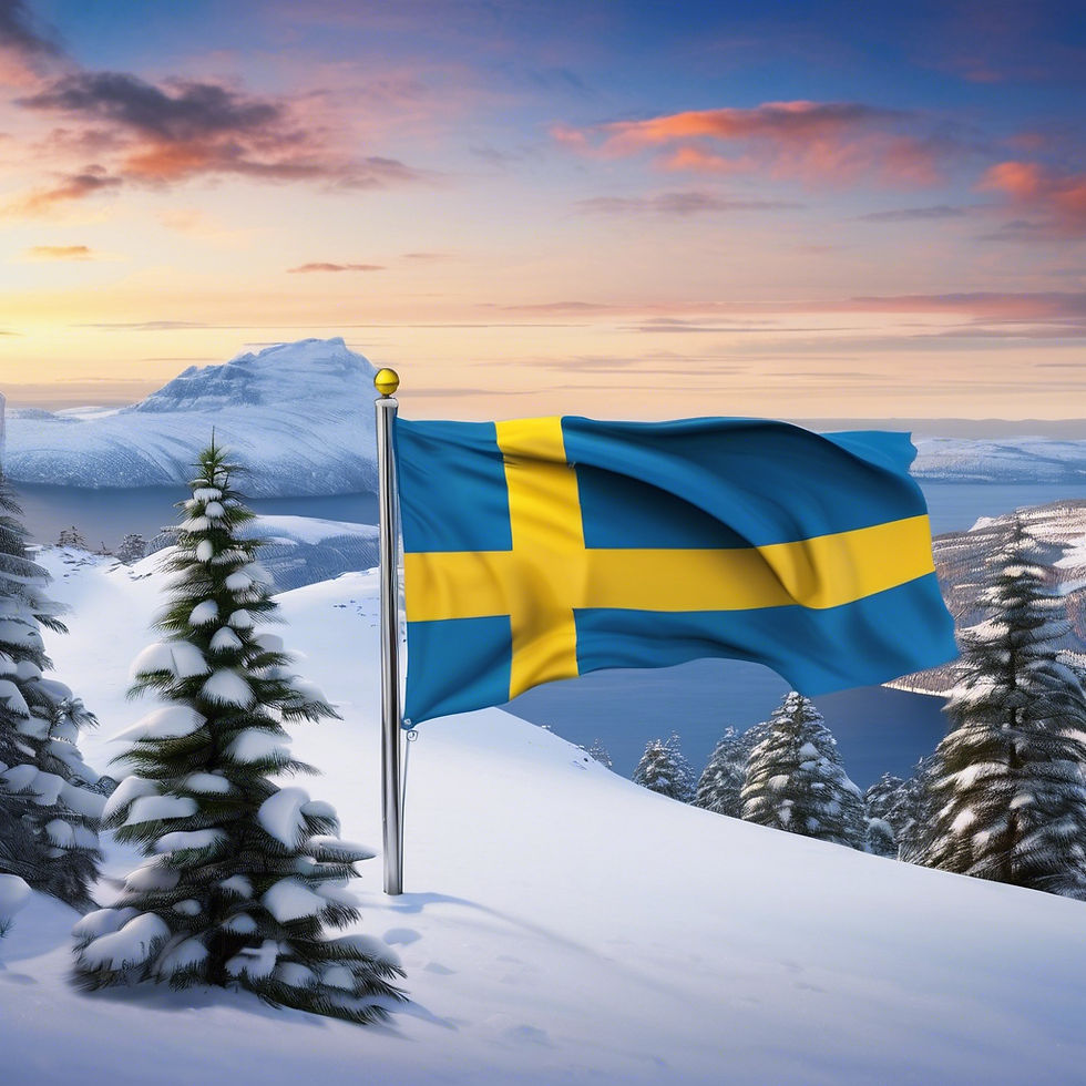 Sweden Flag, Cyber Security theme but swedish snowy mountains in background.jpg