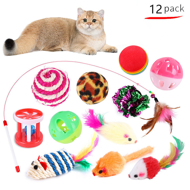Thumbnail: Kitten Toys Variety Pack-Pet Cat Toys Combination Set Cat Toy Funny Cat Stick Si