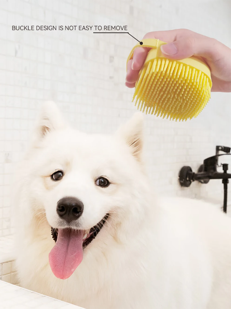 Thumbnail: New Bath Massage Brush Bathroom Multifunctional Puppy Big Dog Cat Soft Safety Si