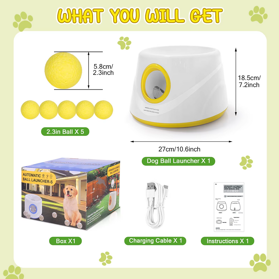 Thumbnail: Upgraded Automatic Dog Ball Launcher,Interactive Dog Tennis Ball thrower With 5 