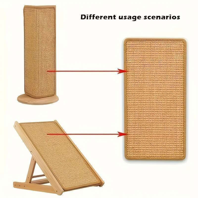 Thumbnail: 1pc Durable Hemp Rope Cat and Rabbit Scratching Board - No Mess Sofa Safety Desi