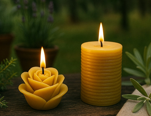 bougies en cire d'abeille - florisain