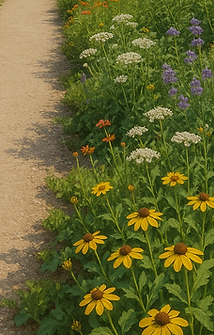 chemin fleuri
