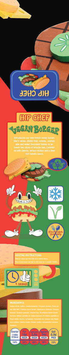 vegan burger packaging