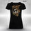 Miniaturbild: Ladies T-Shirt "autumn skull" schwarz V-Ausschnitt