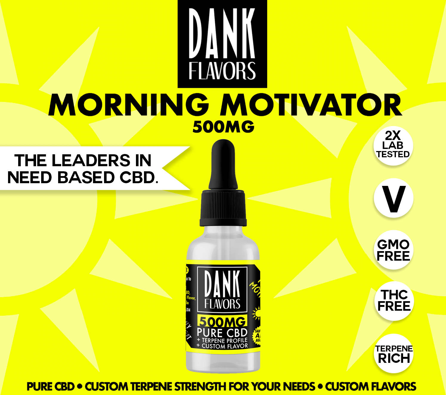DANK FLAVORS - CBD Oil Drops - CBD/THC-Free 30ml/500mg Strawberry