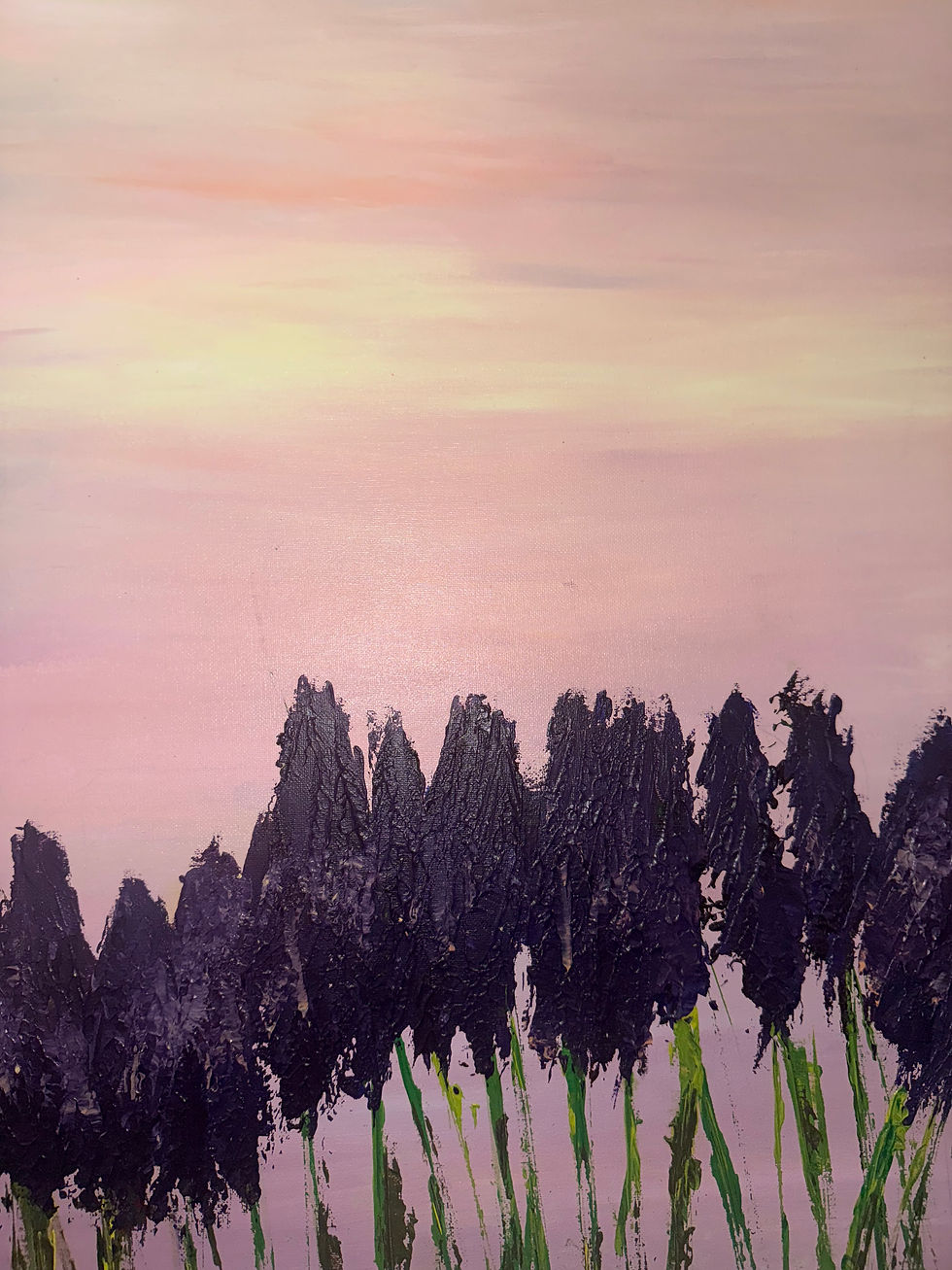 Even Lavender Holds the Night — original painting by Nourhan Eltoukhi