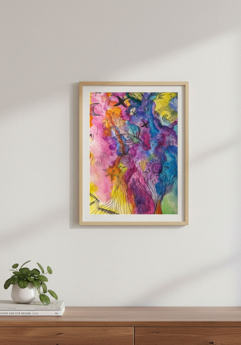 Awakening Sight — artwork on paper by Nourhan Eltoukhi – alternate view 2