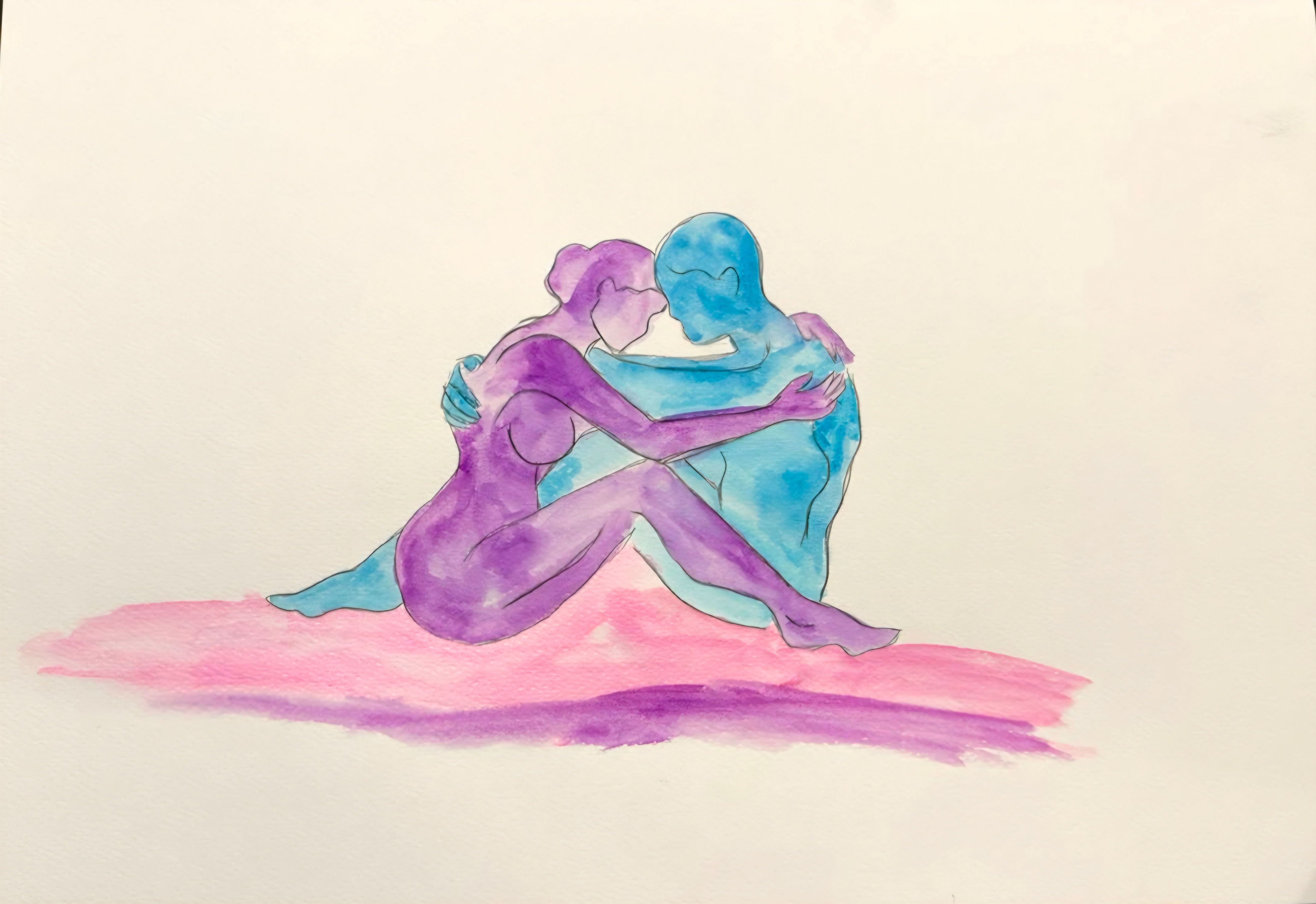 The Unspoken Garden — artwork on paper by Nourhan Eltoukhi