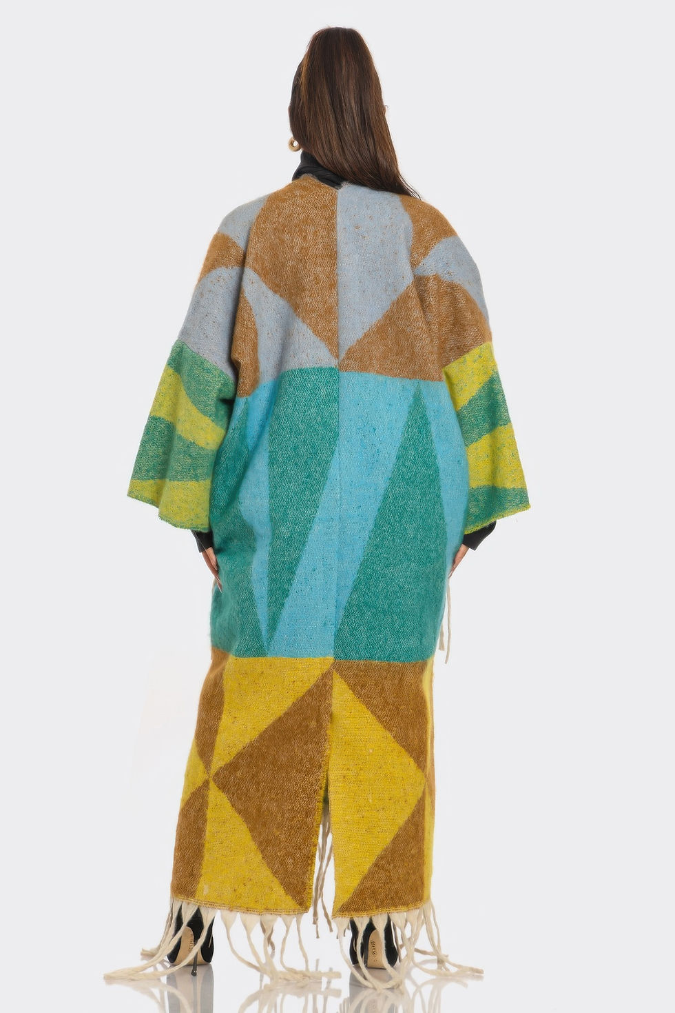 Thumbnail: Sakari Printed Maxi Cardigan Tassel     