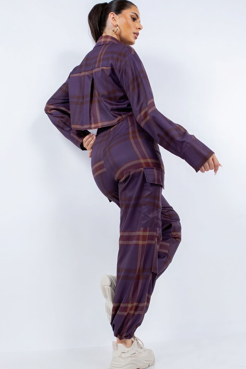 Thumbnail: Cropped Shirt & Cargo Pants Set