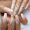 Thumbnail: Gold Marble Coffin Press On Nails