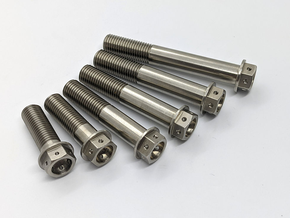 M10 x 1.25 Stainless steel drilled hex head flange bolt