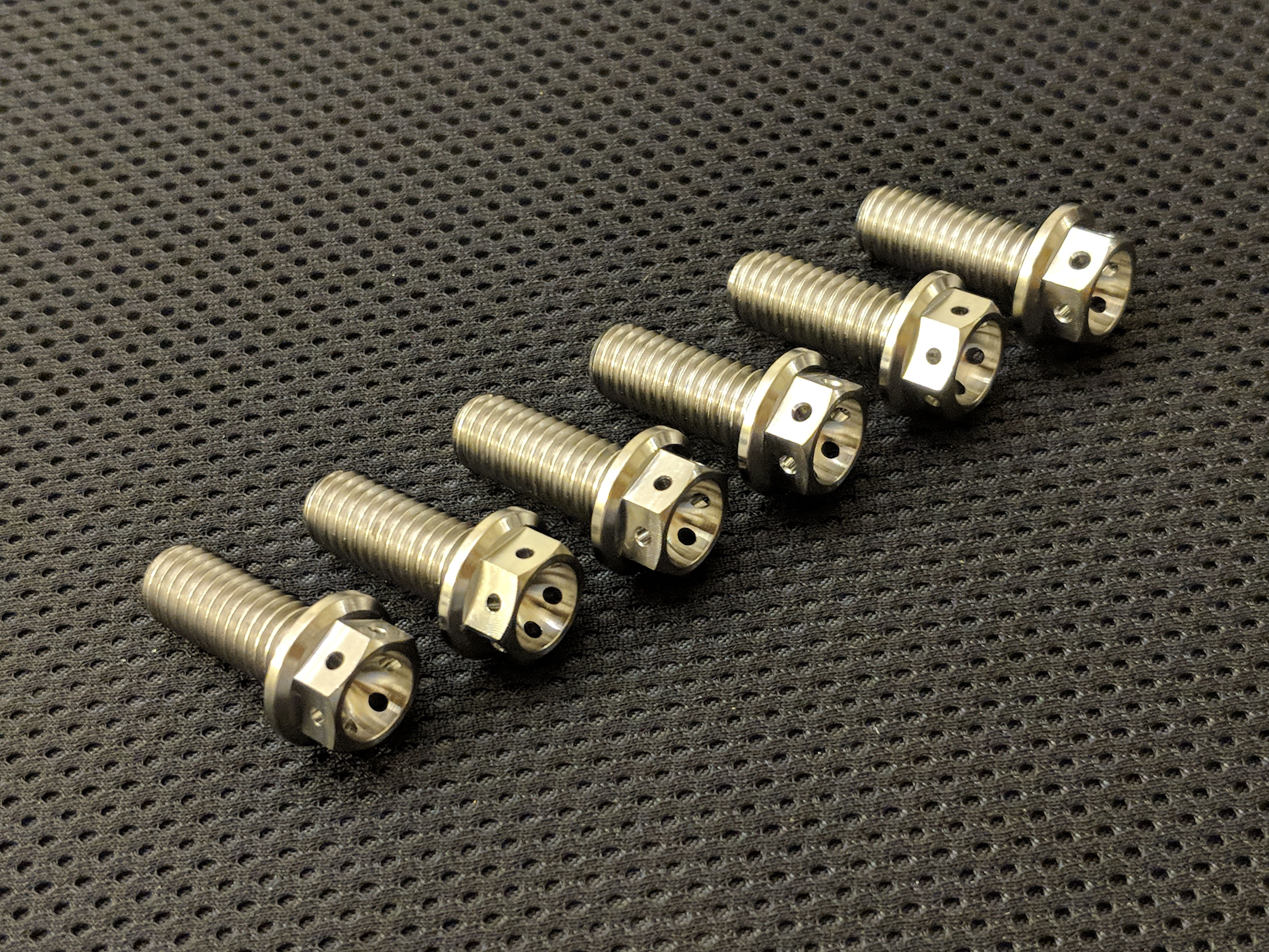 Aprilia RS125(2T) Titanium drilled front disc bolts 99-05 race spec