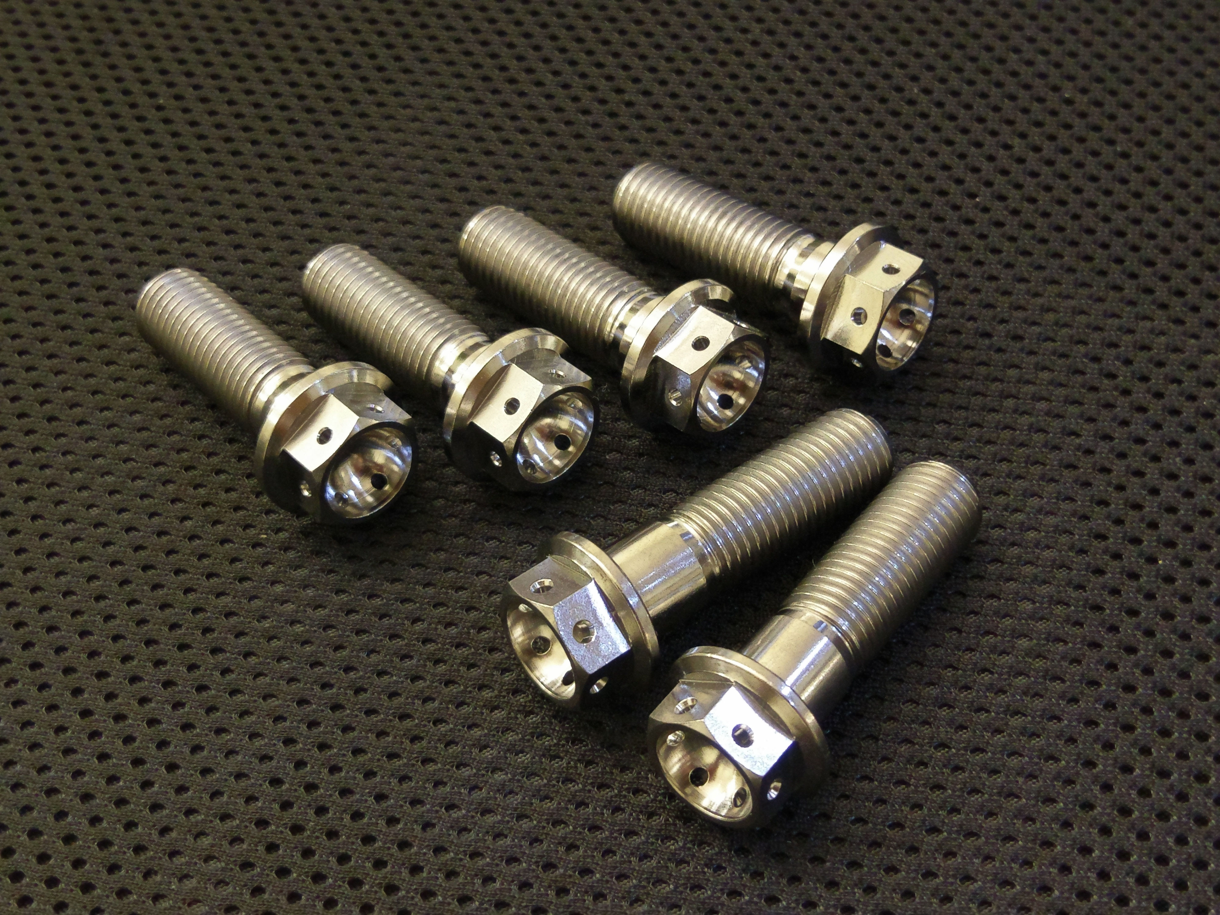 R1 Titanium Drilled Caliper Mounting Bolts 98-01 Full Set