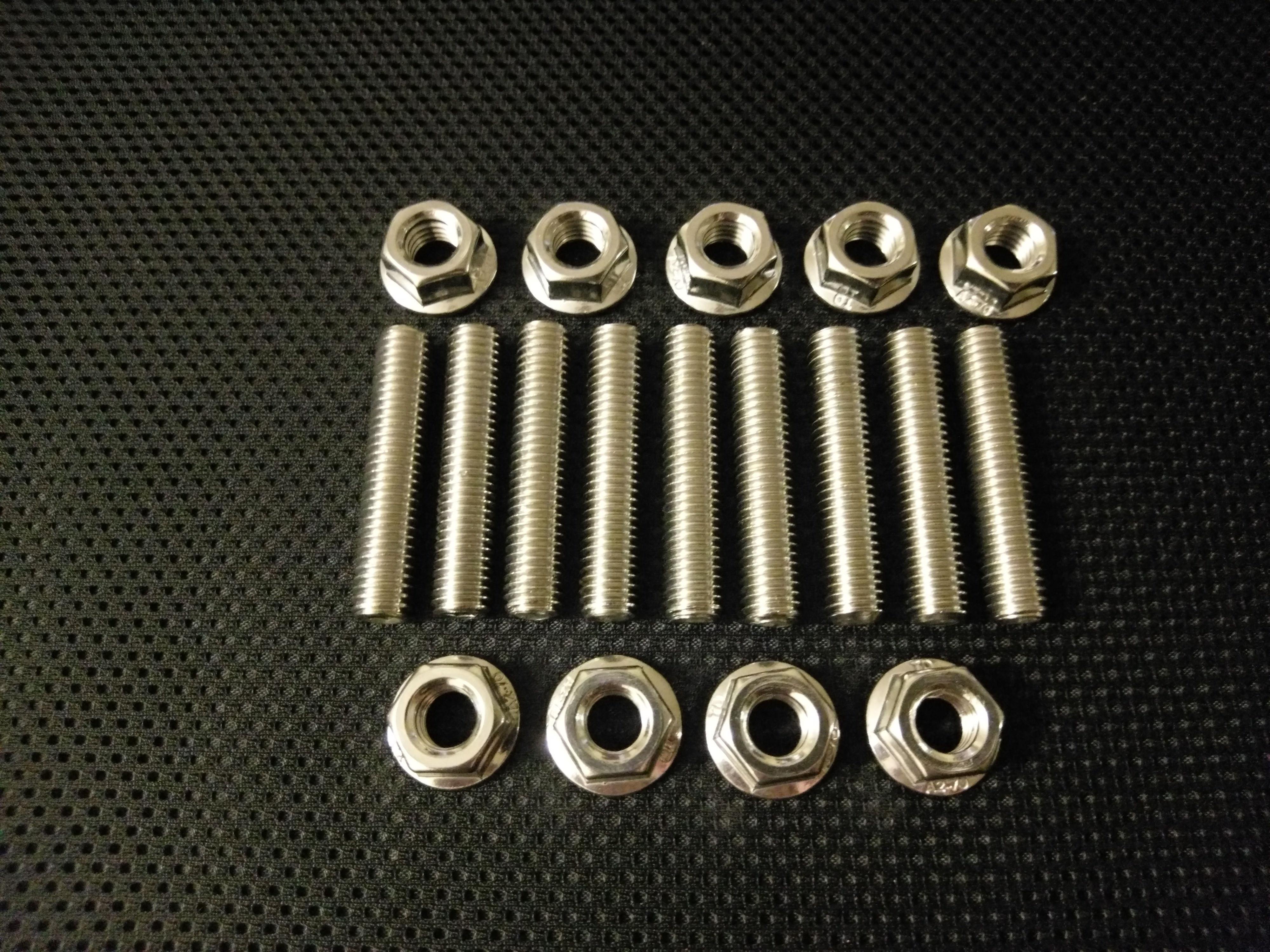 Combo 93-11 Stainless Exhaust Studs and Flange Nuts