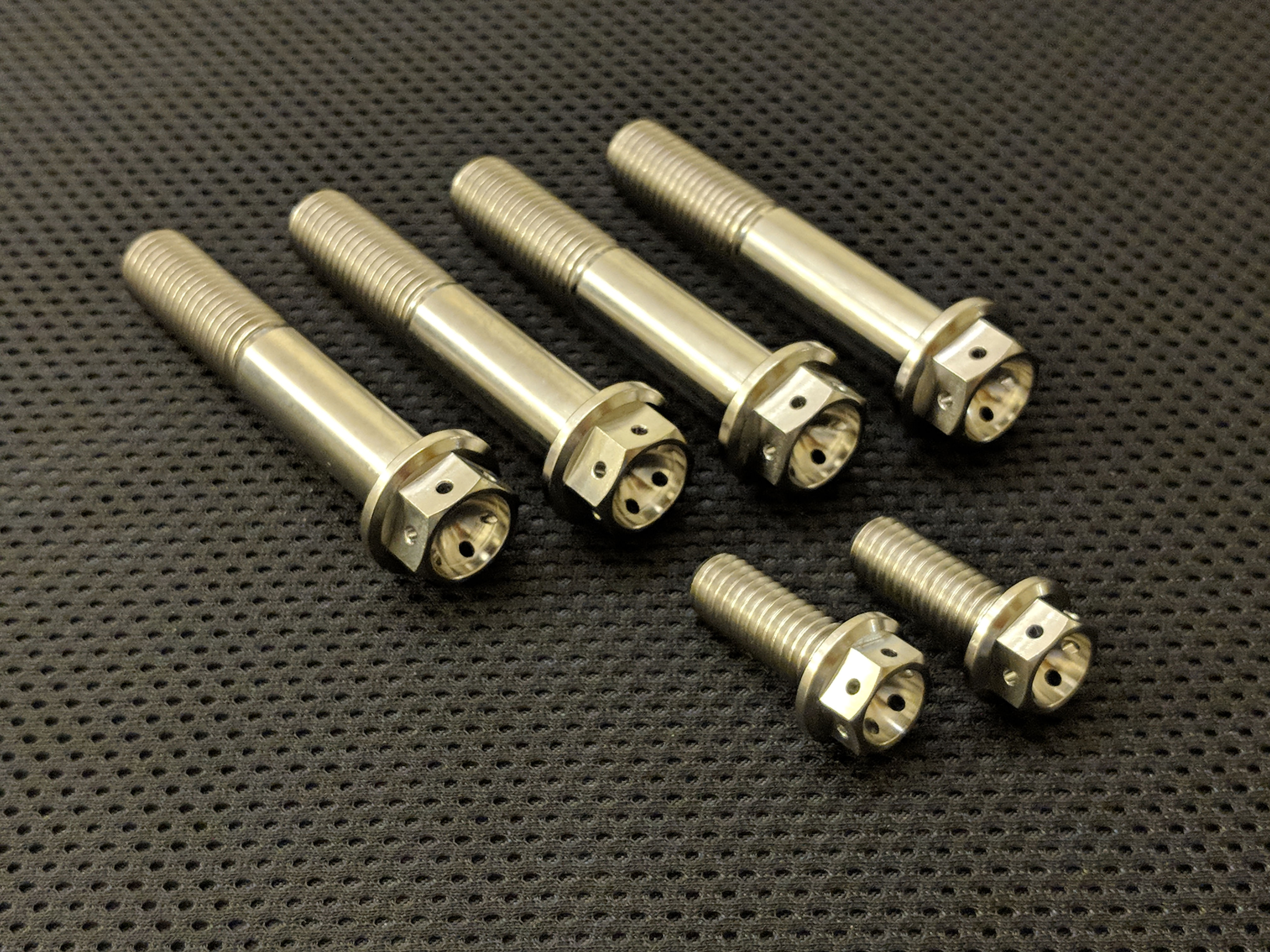 Aprilia RSV4 Titanium drilled full caliper mounting bolt kit 09-16